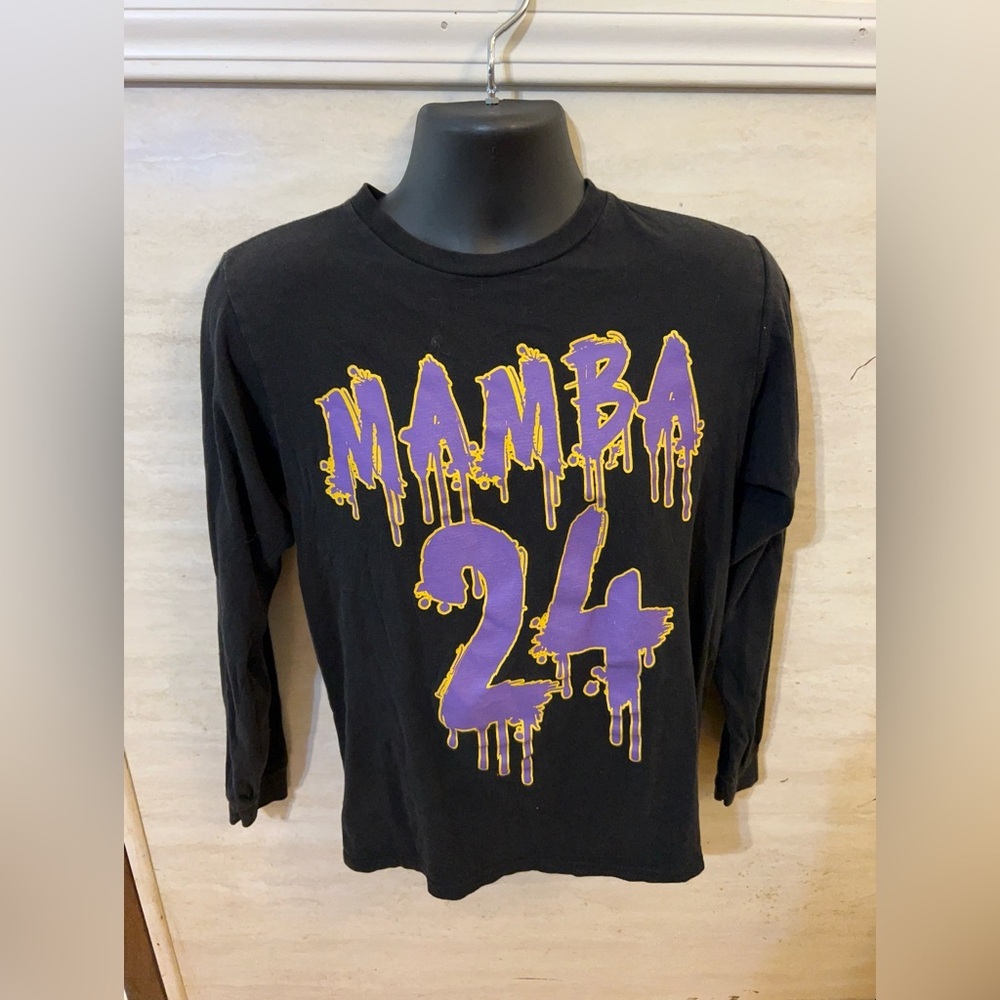Zuni Sportswear Kobe Bryant LA Laker Black "Mamba 24" Long-Sleeve Graphic Tee